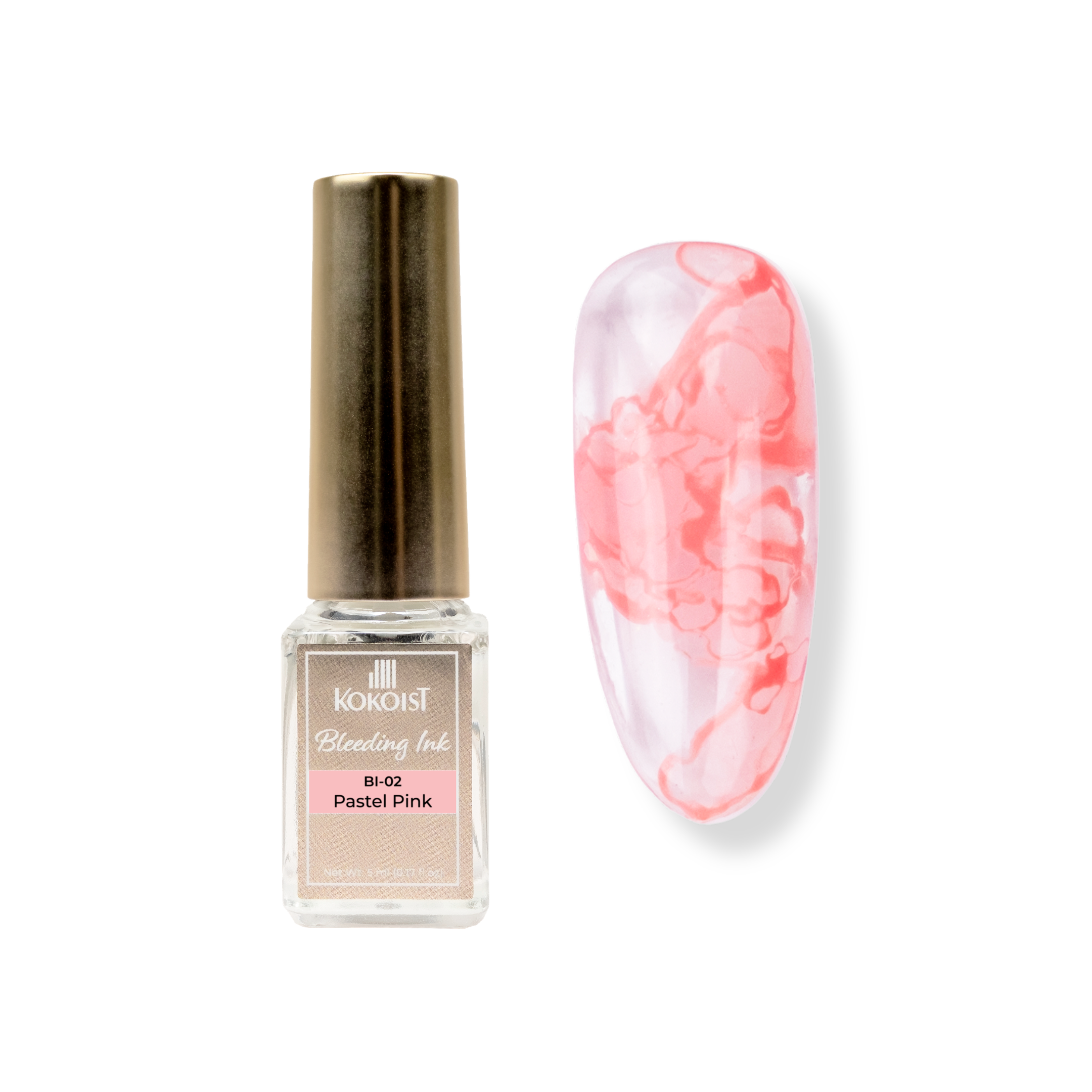 ジェルネイル・ネイルシール KOKOIST bleeding ink BI-02 Bleeding Ink Pastel Pink – KOKOIST USA