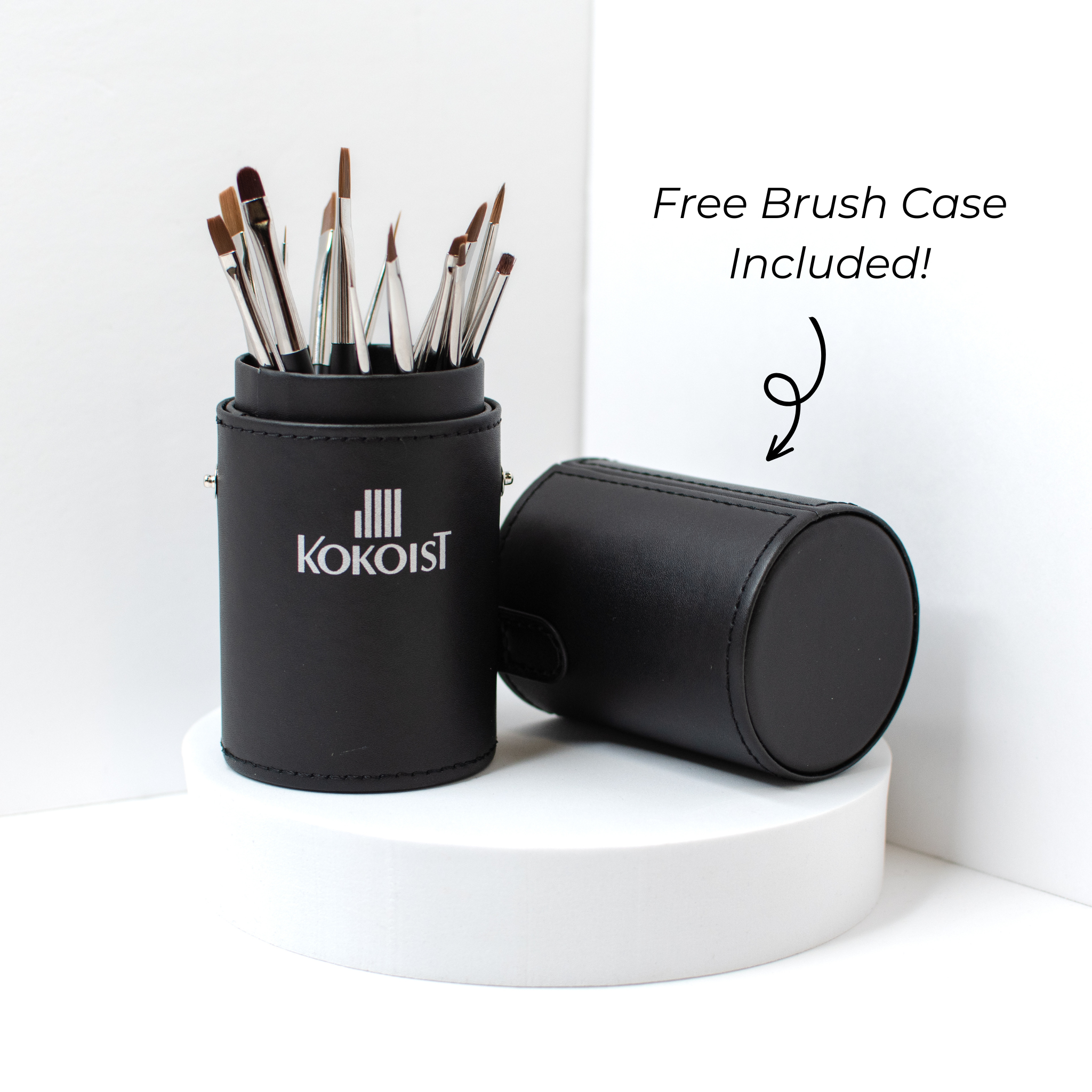 Black Makeup Brush Holder