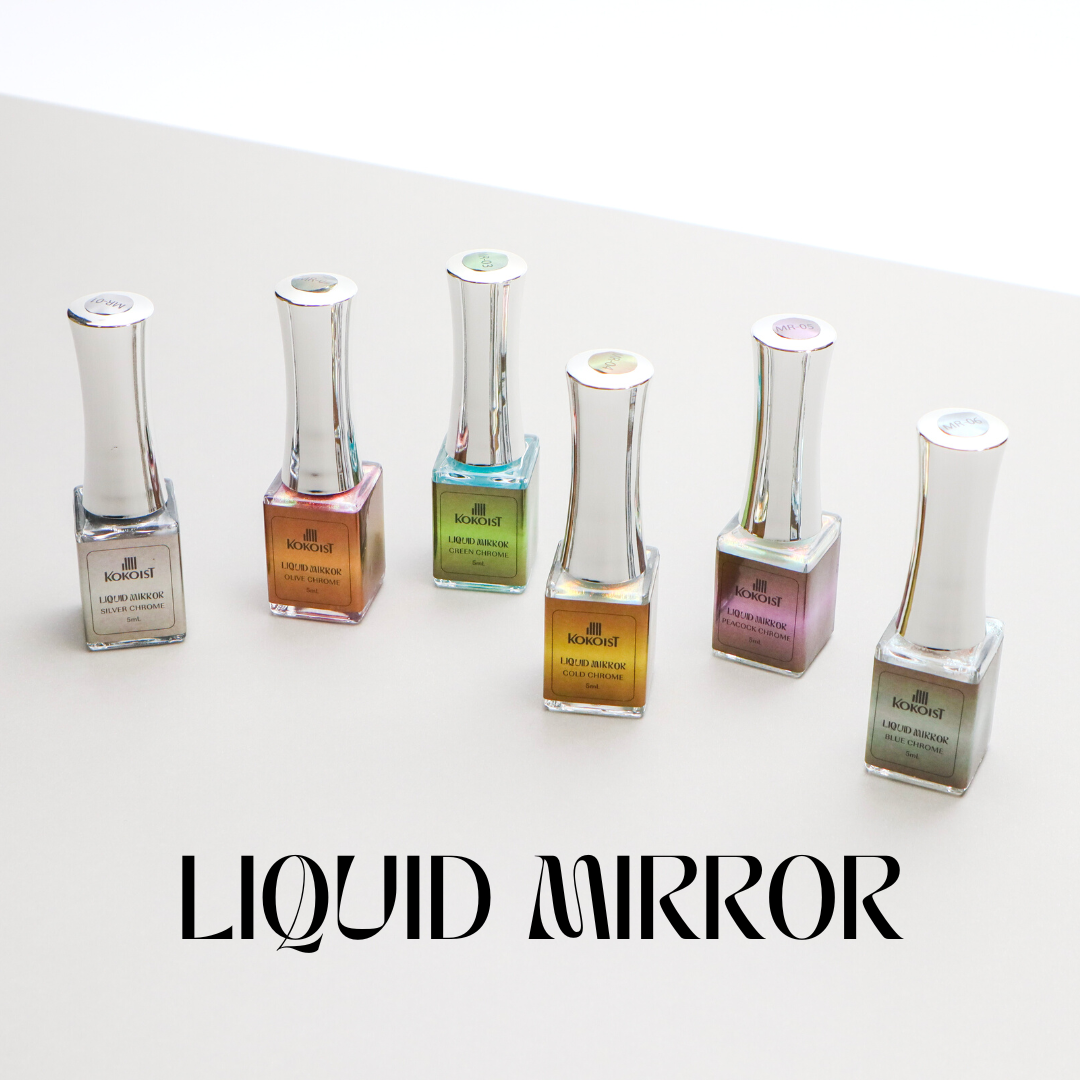 Liquid Type Mirror Chrome Powder Metallic Nail Gel Pearl Nail Polish S – NW  Nail Supply