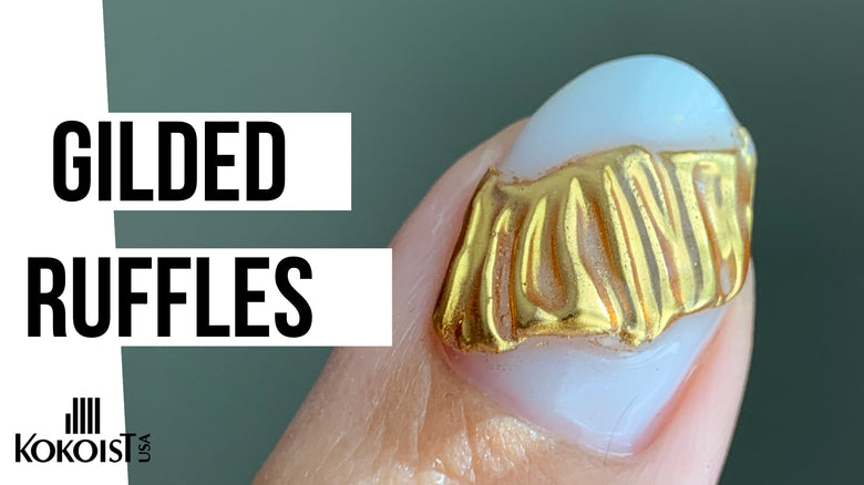 Gilded Ruffles Using Boba Gel 3D Nail Art Sculpting Gel