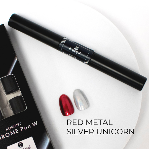 Chrome Pen W 02 Red Metal x Silver Unicorn