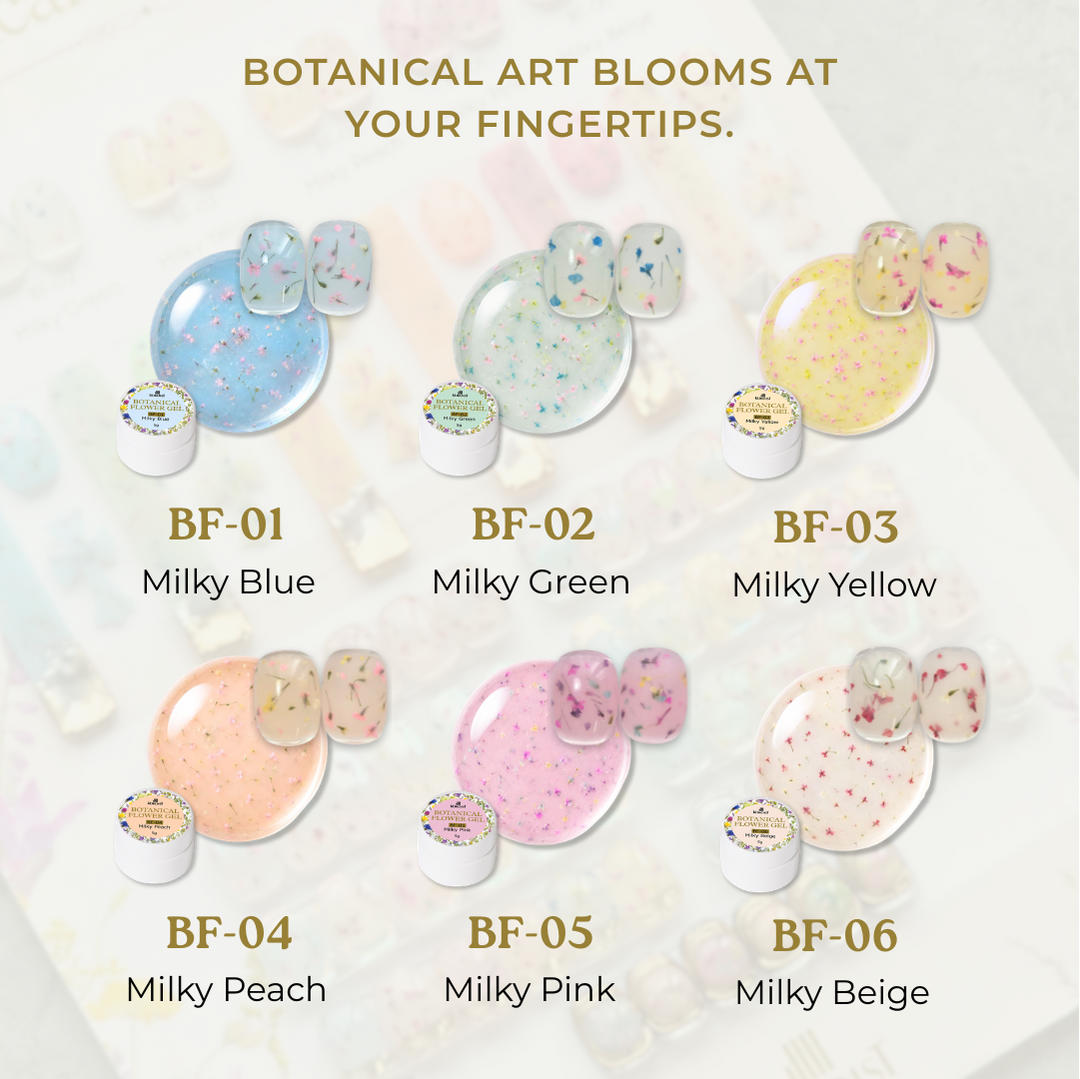 Botanical Flower Gel BF-01 Milky Blue