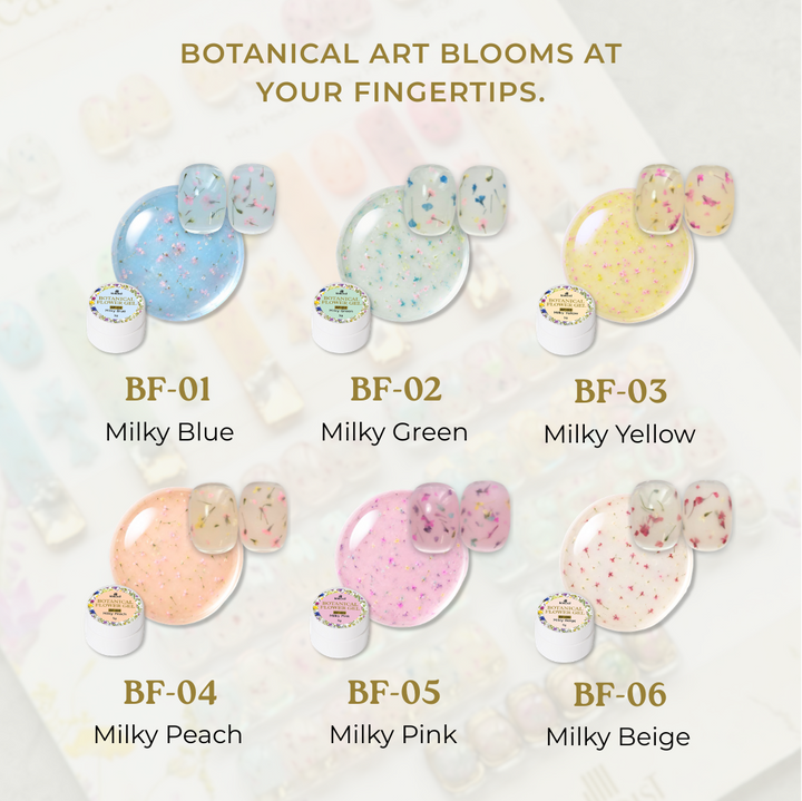 Botanical Flower Gel BF-01 Milky Blue