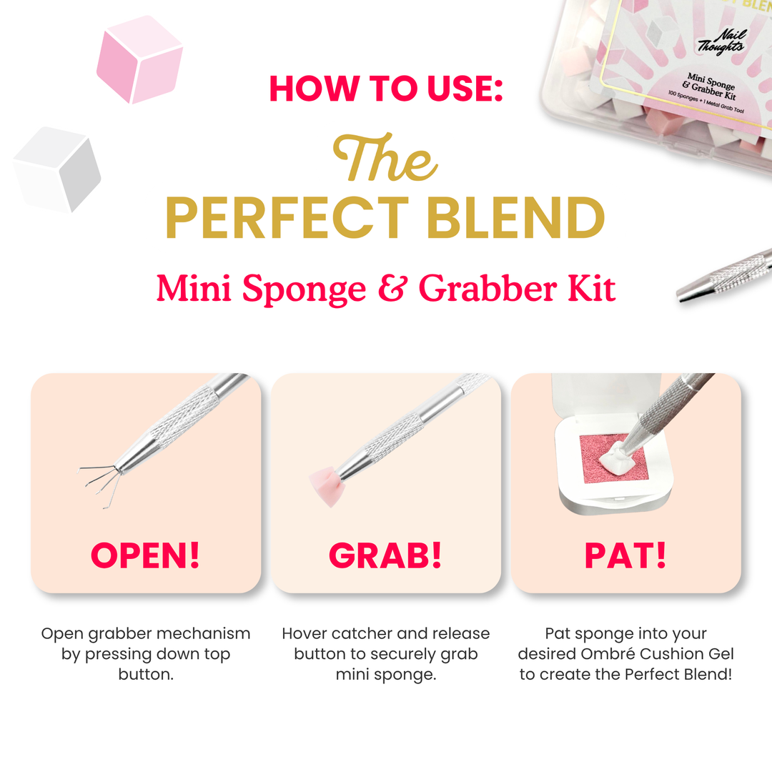 Nail Thoughts The Perfect Blend Ombré Cushion Gel (+ Mini Sponge &amp; Grabber Kit!)
