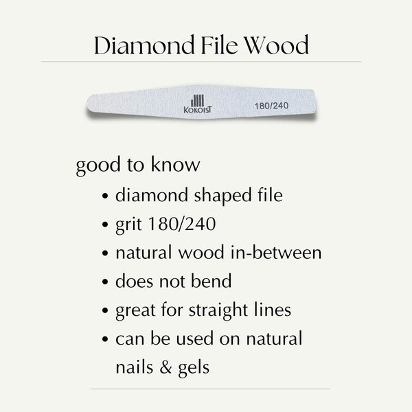 Pack of 10 Diamond File Wood