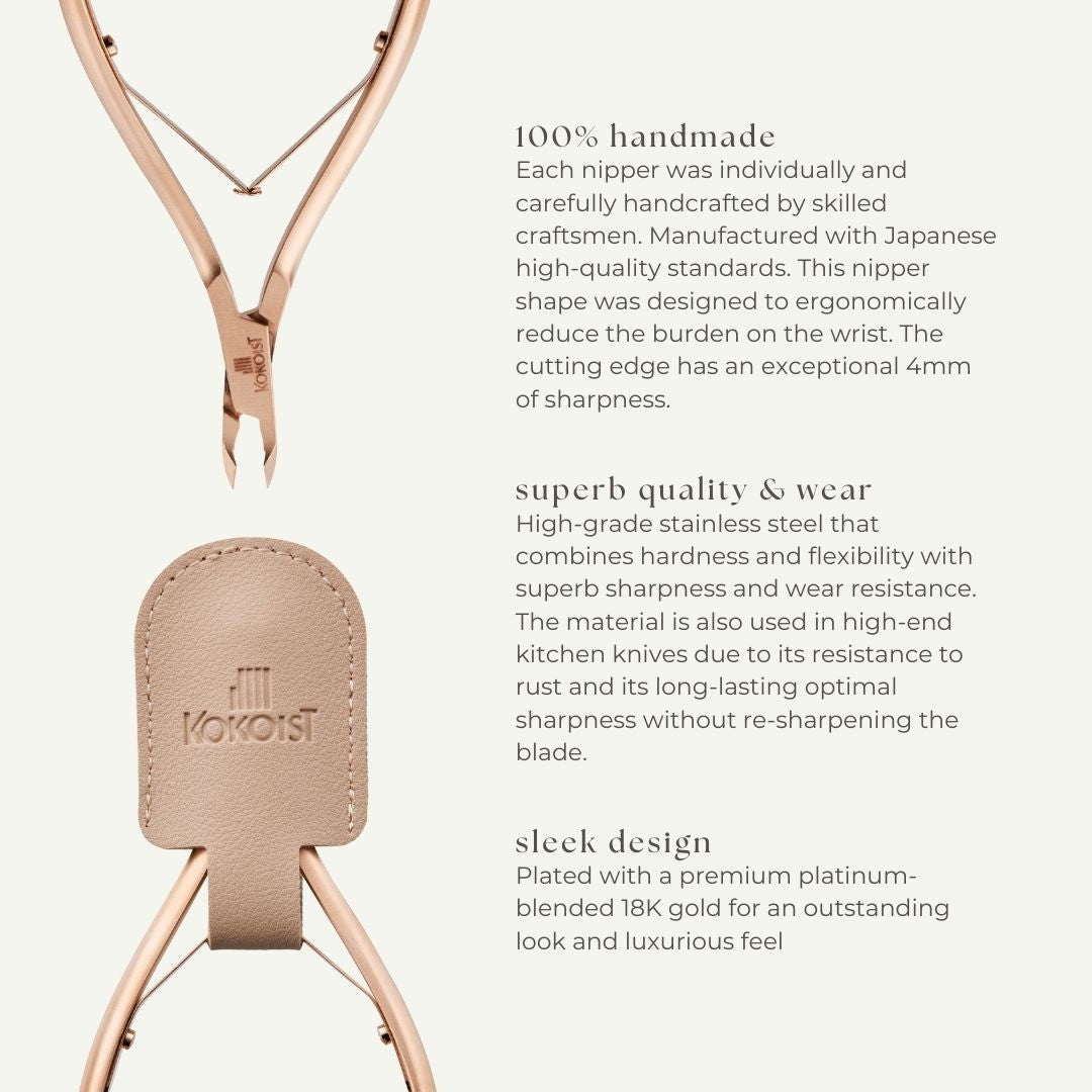 KOKOIST キューティクルニッパー ピンクゴールド KOKOIST Cuticle Nipper Pink Gold – KOKOIST USA