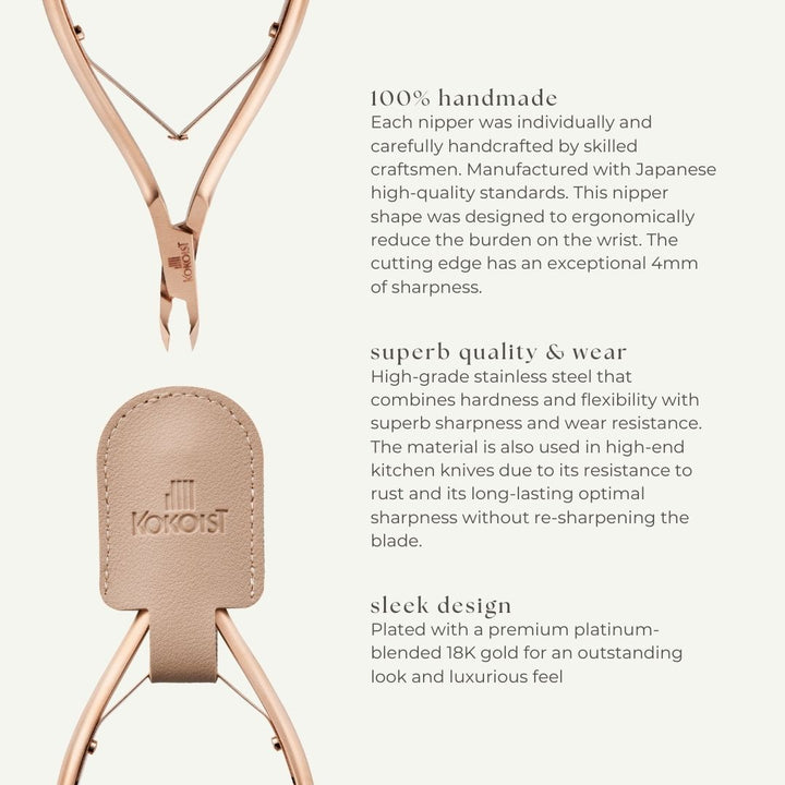 KOKOIST Cuticle Nipper Pink Gold