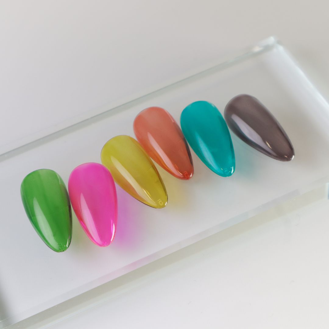 Kokoist Botanical Clear Glass collection with translucent layered color inspiration